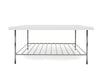 Gillmore Space Alberto Square Coffee Table White With Dark Chrome Accent