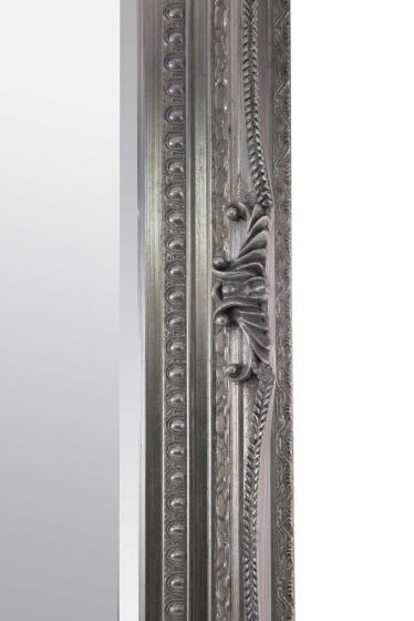 Carved Louis Silver Large Leaner Mirror 185 x 123 CM