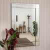 Carrington All Glass Bevelled Square Corner Large Dress Mirror 120 x 80 CM