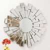 Sunburst All Glass Elegant Round Wall Mirror 90 x 90 CM