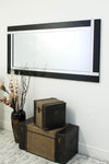 Carrington Black All Glass Full Length Mirror 174 x 85 CM
